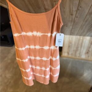 Billabong Orange Tie-Dye Mini Dress